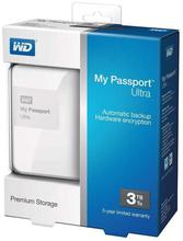 WD 3TB USB 3.0 My Passport Ultra Portable External Hard Drive (White) - (White)