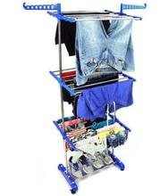 Grade 1 Heavy Duty Double Pole Foldable Cloth Dryer Clothes Drying Stand