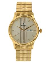 Titan Analog Champagne Dial Women'S Watch - 2558Sl02