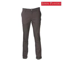 John Players Grey Cotton Slim Fit Pants For Men JS32 TCCR1022