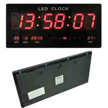 Large Digital Wall Clock With Date & Temperature