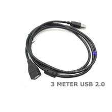 USB 2.0 Type A Male to A Female Extension Cable 3 Meter - Black