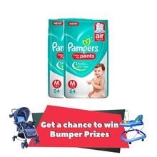 Pampers New Diapers Pants Monthly Pack, Medium (108 Count)