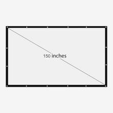 150" Inch Folding Projector Screen (130X73) 16:9, White Thick Material