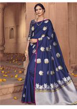 Stylee Lifestyle Blue Banarasi Silk Jacquard Saree -2110