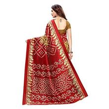 ANNI DESIGNER silk with blouse piece Saree (RALLY-RED Free