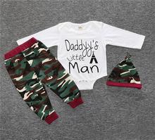 Newborn Baby Boy Cotton Cotton Clothes Set (Romper + Trousers + Hat) HF-653