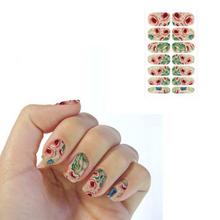 Multi-Color Emboss Fantasy Flowers Water Transfer Nails Art Decal