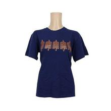 Mane Printed 100% Cotton T-Shirt For Women-Blue