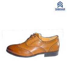 Shikhar Slip On Brogue Leather Shoes For Men (803)- Brown