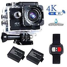 4K Action Camera, WiFi Sports Video Camera 170 Degree Wide Angle Waterproof Underwater Camera