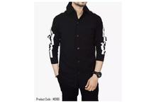 Hifashion- Men's Stripe Stretchable Shirt For summer-Black