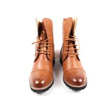 Brown Lace-Up Boots For Men