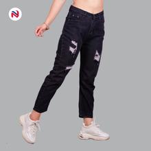 Nyptra Black High Rise Boyfriend Jeans For Women