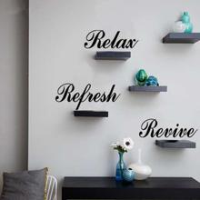 Relax Refresh Revive Inspirational Quote Vinyl Art Wall Decal Wall Sticker