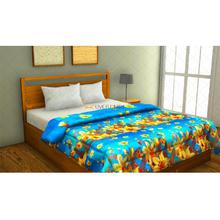 Blue printed Super Soft Double bed fleece blanket