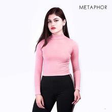 METAPHOR Pink High Neck Top For Women - MT46AQ