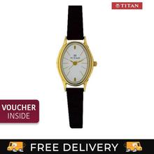 Titan 2214YL01 White Dial Analog Watch For Women- Black