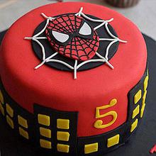 Spider Man Chocolate Cream Cake with Fondant Finishing UNC14