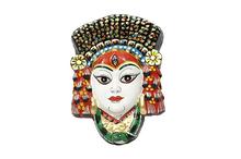Multicolored Kumari Face Mask Showpiece