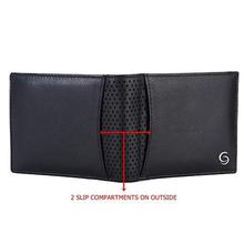 GETOREE Men's Florence Leather RFID Protected Wallet (Black)