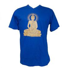 BASTRA Blue Buddha Printed T-Shirt