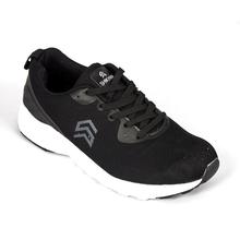 Light Weight Knitted Black Sports Shoe - (6109)