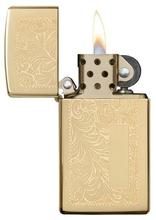 Slim Brass Venetian Zippo Lighter (1652B-000059)