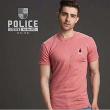 Police BT2 Big Size Round Neck T-shirt For Men- Red