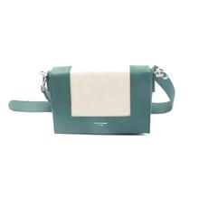 David Jones Teal/Beige Box Sling Bag For Women