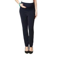 Nine Maternity Navy Blue Stretchable Maternity Pant For Women - 5390