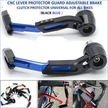 CNC Lever Protector Guard Adjustable Brake Clutch Protector Universal for All Bikes (Black BLUE )