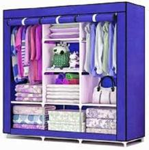 Portable Foldable Fabric Wardrobe Closet Storage Organizer For Clothes Rack (Color May Vary)