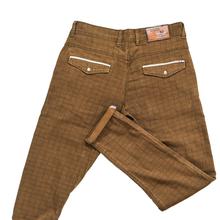 Virjeans Stretchable Cotton Check Chinos Pant for Men (VJC 712) Brown