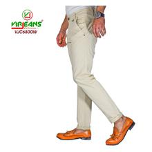 Virjeans Stretchable Cotton Skinny Choose Pants For Men OFF White- (VJC 680)