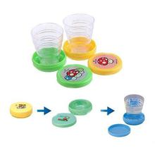 Set of 2 Folding Collapsible Magic Cup - Mug Glass for Travel (Color Assorted)