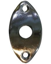 Silver Oval Input Jack Plate For Guitar