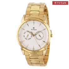 Titan 1521YM04 Golden Strap Contemporary Watch For Men