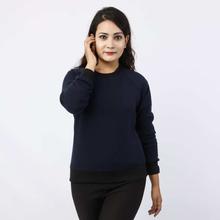 Solid Color Velvet Fleece Sweatshirt For Women