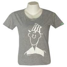 Grey Cotton Printed T-Shirt For Women