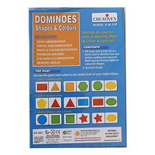 Creative Educational Aids Dominoes Card Game (Shapes And Colours) - Blue