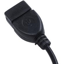USB jack, AUX, 3.5 mm jack for audio data charging cable black