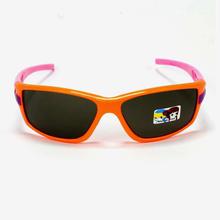 Sports Style Black Lens Sunglasses For Kids - Pink/Orange