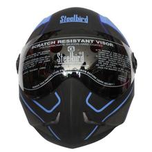 STEELBIRD Adonis Majestic Matte Full Helmet -  Black/Blue