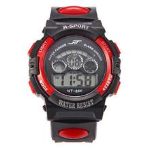 88F LED Nightlight 30M Waterproof Sport Rubber Watch w/ Alarm, Stopwatch, Date Display for Kid Child Boy Girl Student