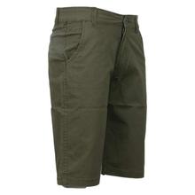 Green Cotton 3/4th Shorts For Men