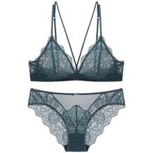 Bra set _ sexy lace lingerie female ultra-thin 9209 no-rim