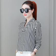 Long-sleeved blouse _ autumn new striped shirt age