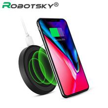 Robotsky Wireless Charger for iPhone X 8 7 6s Plus Fast Wireless Charging Pad for Samsung Galaxy S8 S7 Note 8