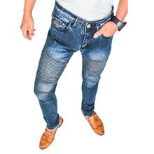 Virjeans Stretchy Ripped Design Biker Denim Pant for Men (VJC 707) Light Blue